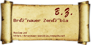 Brünauer Zenóbia névjegykártya